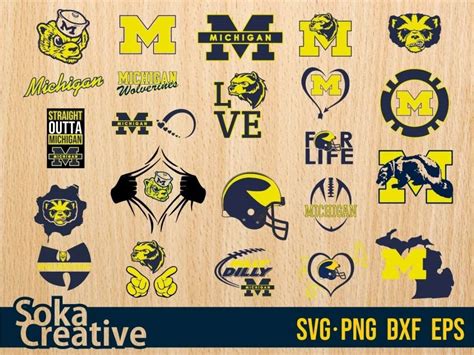 23 Michigan Wolverines SVG Bundle | Vectorency
