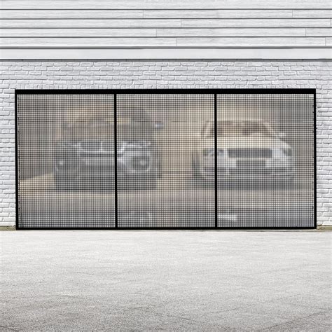 Garage Door Screen For 2 Car 16x7ft Retractable Magnetic Closure Garage