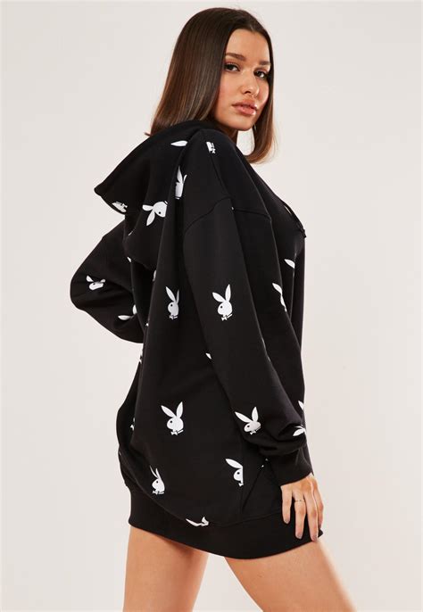 Saw something that caught your attention? Playboy X Missguided Petite Black Repeat Print Oversized ...