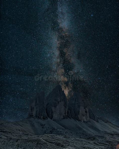 Milky Way In The Dolomites Stock Image Image Of Milky 209055385