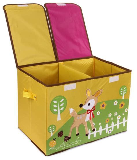 Uberlyfe Foldable Kids Toy Storage Boxorganizer Double Flap Large