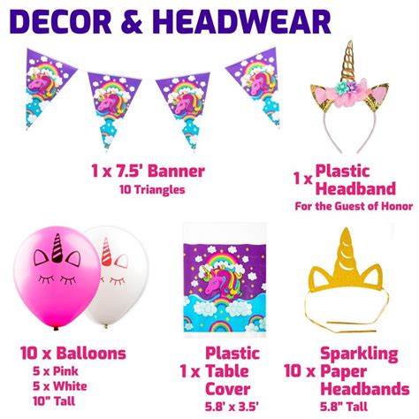 Unicorn Party Pack Unicorn Party Supplies Kids Unicorn Party