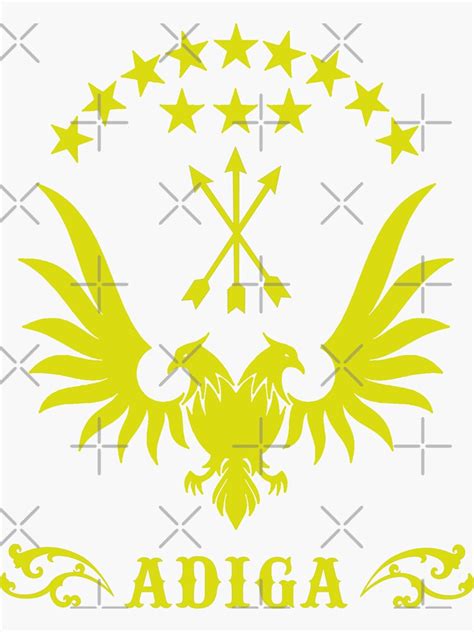 Circassian Flagadiga Sticker For Sale By Shadiadiga Redbubble
