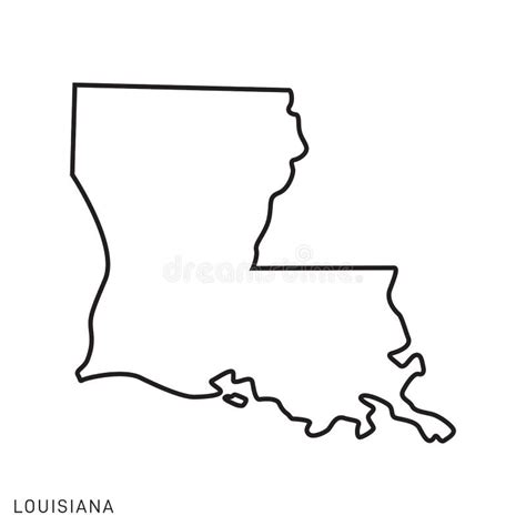 Louisiana Map Outline Stock Illustrations 802 Louisiana Map Outline