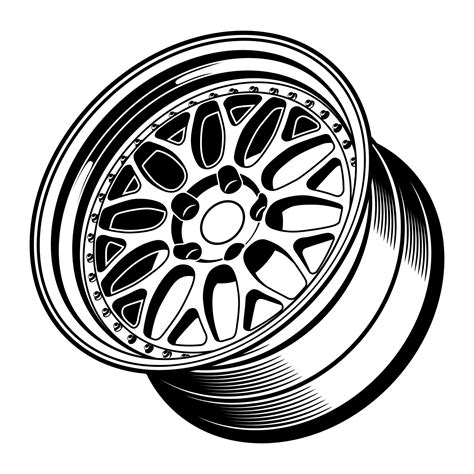 Car Wheel Illustration For Conceptual Design 2075454 Vector Art At