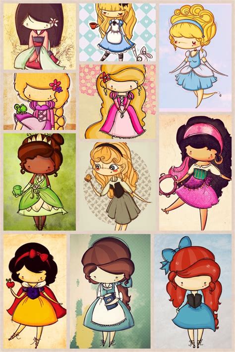 Cute Drawings Of The Disney Princesses
