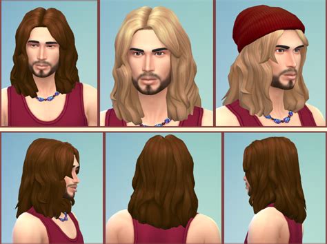 My Sims 4 Blog Birksches Russel And Very Long Hair For Males
