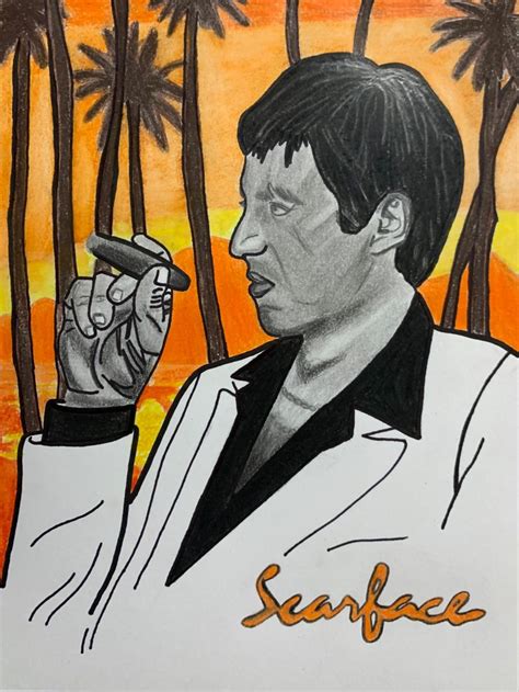 Scarface Draw Pictures To Draw Sketches Painting Tekenen Drawing