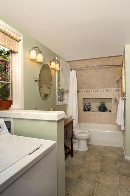 The layout of this particular home gives both bedrooms and the living room big, bright windows which is. Bathroom Laundry Room Remodel - Eclectic - Bathroom - other metro - by Craftsmen Construction Inc.