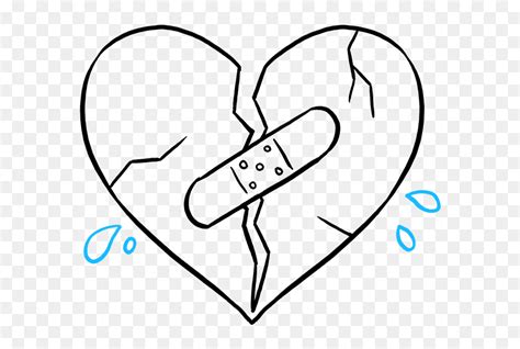 Broken Heart Drawings Easy Hd Png Download Vhv
