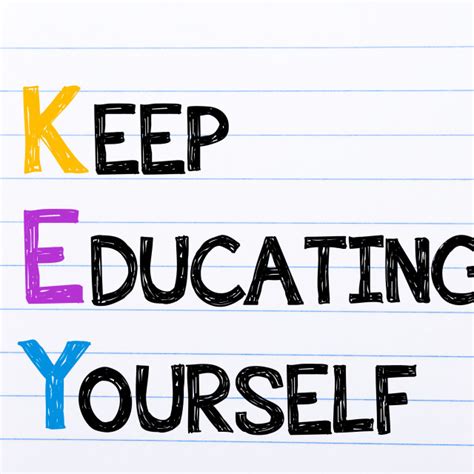 Key As Keep Educating Yourself Text License Download Or Print For £6