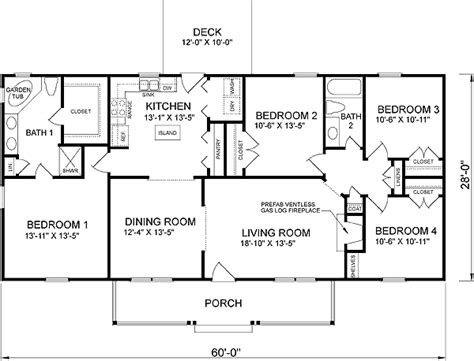Simple Open Floor House Plans One Story Floor Roma