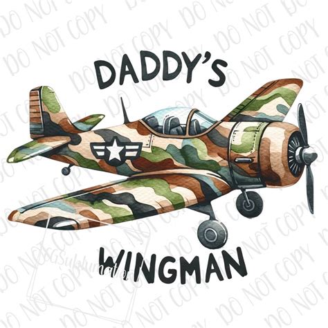 Daddys Wingman Baby Boy Png Military Kids Sublimation Digital