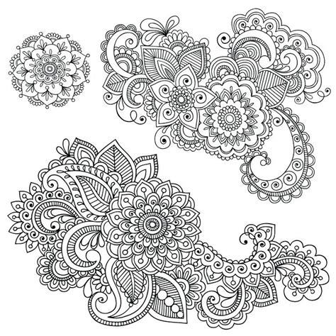 Henna Design Coloring Pages At Getdrawings Free Download