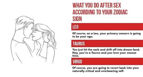What You Do After Sex According To Your Zodiac Sign