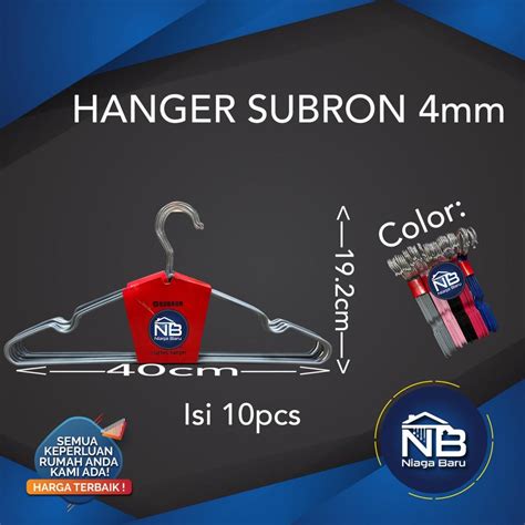 Jual Gantungan Baju Subron Hanger Stainless Steel Warna 4 Mm Isi 10 Pcs