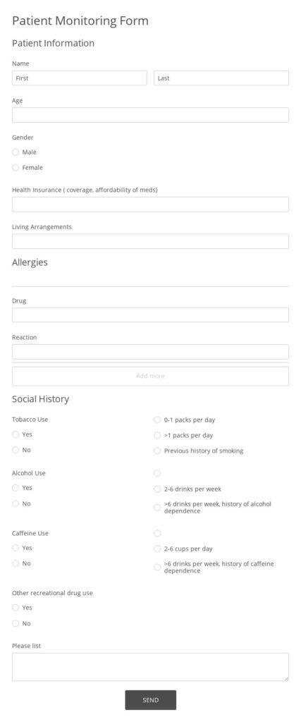 Medical Diagnosis Form Template Free And Online 123 Form Builder