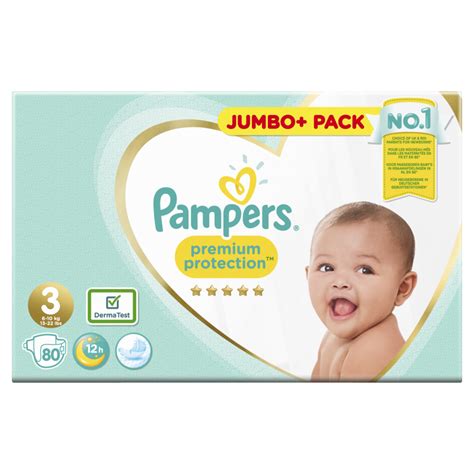 Pampers Premium Protection Jumbo Taille 3 80 Pièces Babyboom Shop