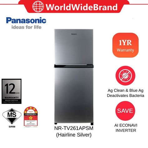 Save 40 Panasonic 262l 2 Door Econavi Inverter Refrigerator Nr