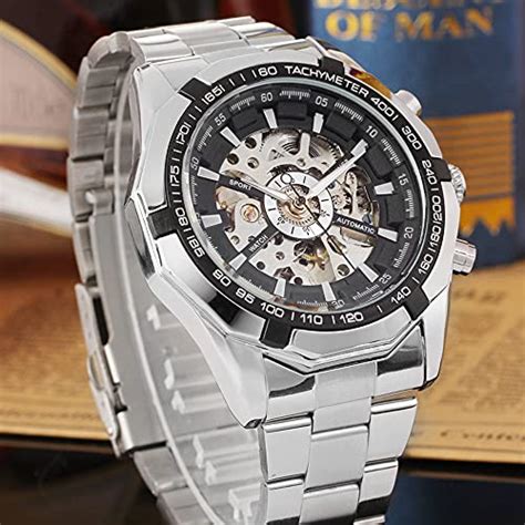Buy Forsining Men S Automatic Waterproof Skeleton Wrist Watch With