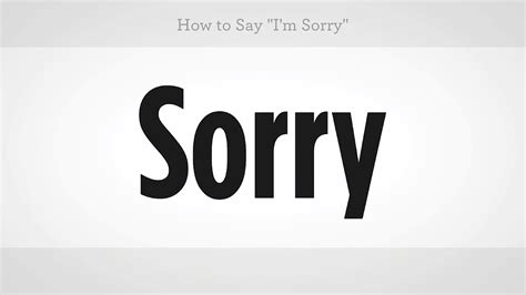 My new student understands that his english is not as good as he would like and spends a lot of time saying sorry for his poor english. How to Say "I'm Sorry" | Mandarin Chinese - YouTube