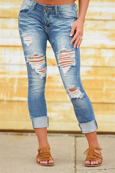 Machine Distressed Crop Skinny Ashli Wash Jeans Jeans Heels Outfit