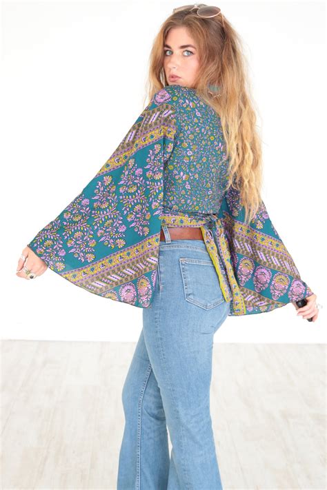 Stevie Nicks Top Bell Sleeve Top Crop Top Vintage Style Hippie