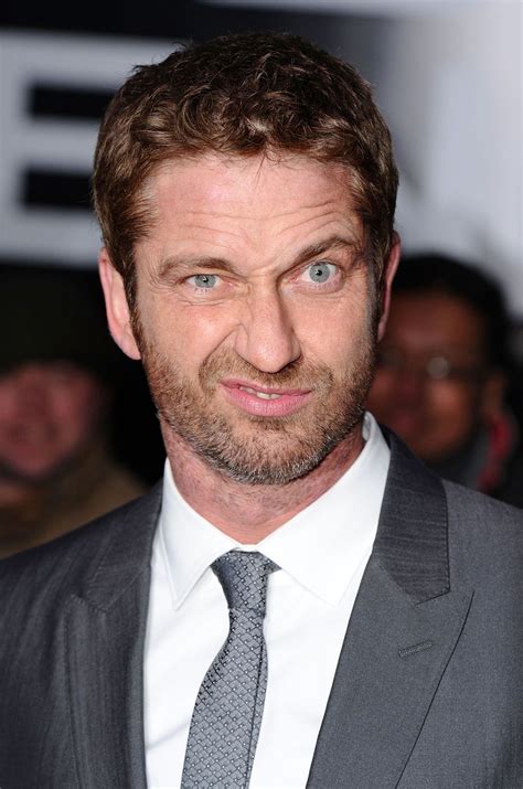 Funny Celebrity Face Pictures Silly Famous People Celebrities Funny Gerard Butler