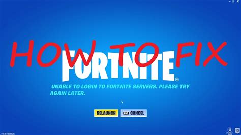 Fixed Fortnite Chapter 3 Unable To Login To Fortnite Servers How