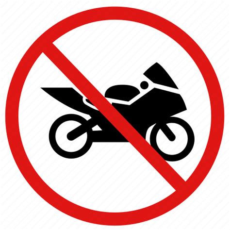 Ban Bikes No Motorbikes Prohibit Icon