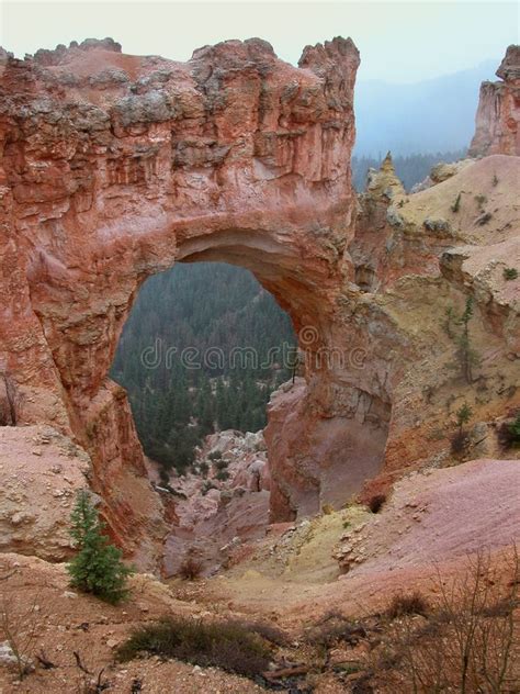 Bryce Canyon Natural Arch Stock Image Image Of Snow Desert 1480305