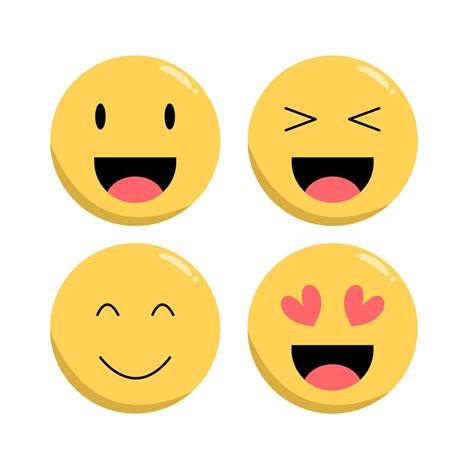 Set Of Emoji Flat Icon 20313096 Vector Art At Vecteezy