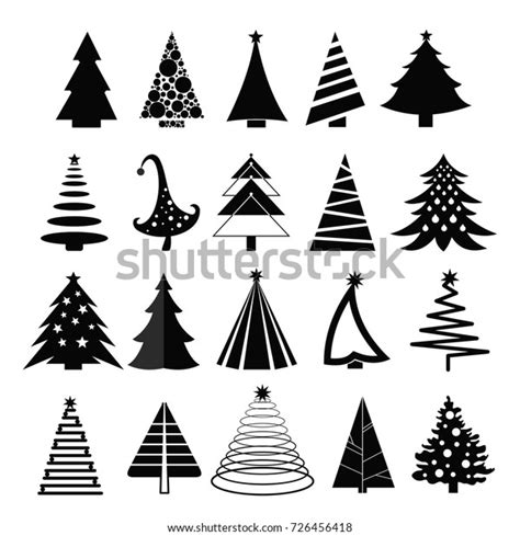 Ilustración Vectorial De Silueta De árboles De Navidad Sobre Fondo