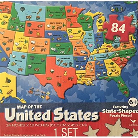 Map Of The United States Puzzle 84 Piece Puzzle Map Of The Usa