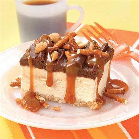 The texture is creamy, smooth, just perfect for scooping. Caramel Topped Ice Cream Dessert Recipe | Land O'Lakes