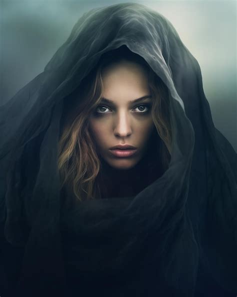 Premium AI Image An Image Of A Woman In A Dark Cloak