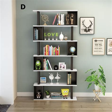 Contemporary Geometric Bookshelf Display Shelving In Steel Homary