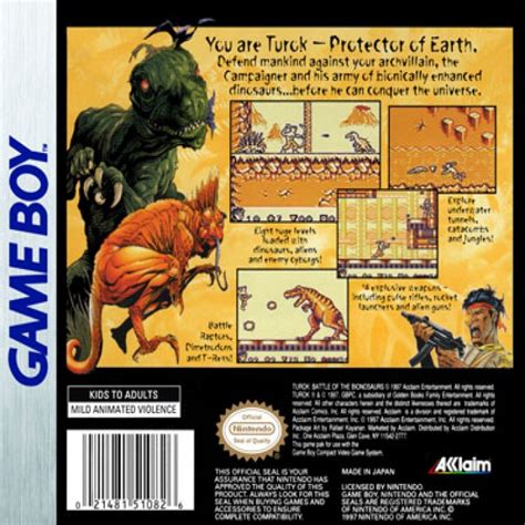 Turok Battle Of The Bionosaurs Boxarts For Nintendo Game Boy The