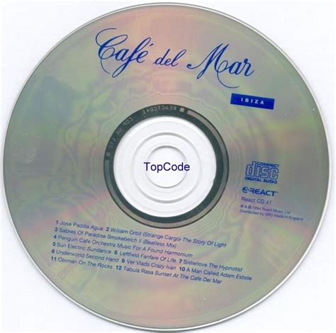 Cafe Del Mar Vol1 Cd Cd Covers Cover Century Over 1000000 Album