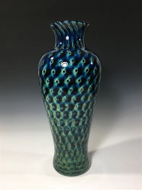Tide Pool Green Vase By John Gibbons Art Glass Vase Artful Home