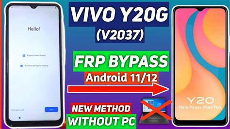 VIVO Y20G V2037 FRP Bypass New Security Update Android 12 Google