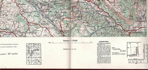 1957 Original Military Topographic Map Vrhnika Slovenia Yugoslavia Jna