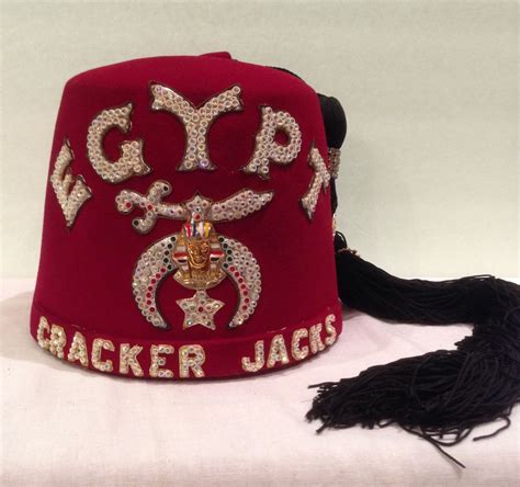 Masonic Shriners Fez Hat Egypt Shrine Temple Cracker Jacks Etsy