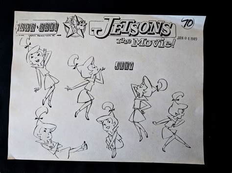 Teenage Jetsons Judy Jetson Character Model Sheet Drawing Cartoon