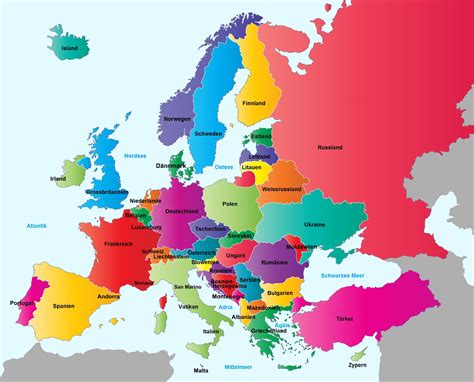 Europakarte goods+gadgets scrape off europe map zum freirubbeln, deutsch, silber, 88 x 54 cm. europe - Bayernkurier