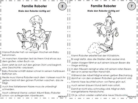 Lesen und anmalen, fragen zum bild in sätzen beantworten, ab. Unterrichtsmaterial, Übungsblätter für die Grundschule ...