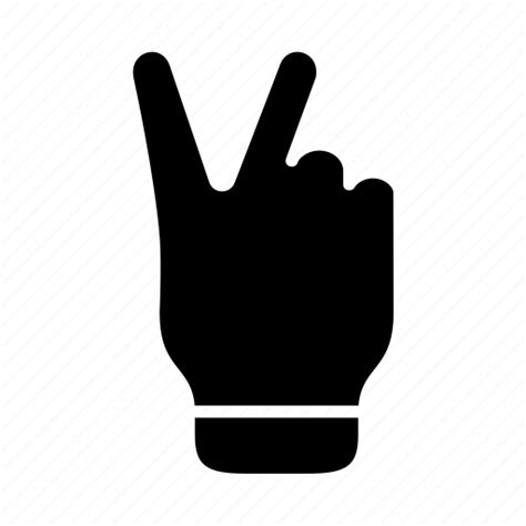 Gesture Hand Peace Two Victory Icon