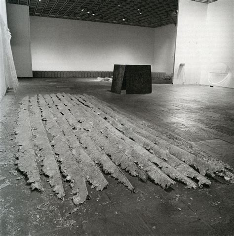 Installation View Of Richard Serras Casting Front And One Ton Prop