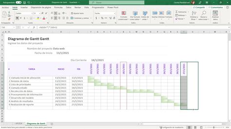 C Mo Usar La Plantilla De Diagrama De Gantt En Excel Youtube