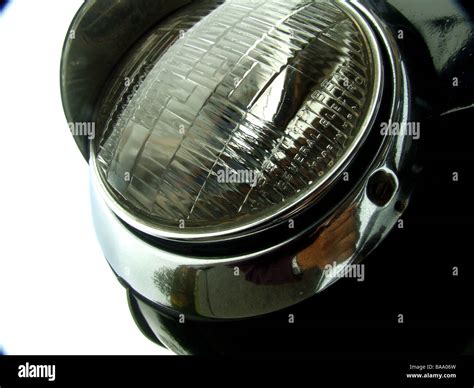 Classic Car Headlight Stock Photo Alamy